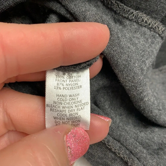 Loft outlet long sleeve top size small black/gray polka dot front panel - Picture 9 of 9